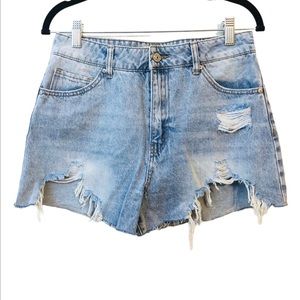 Rewash super high rise distressed shorts